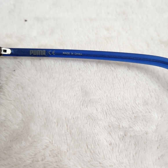 Puma Brown and Blue Men's Prescription Eyeglass Frames with Carrying Cases - Picture 7 of 16